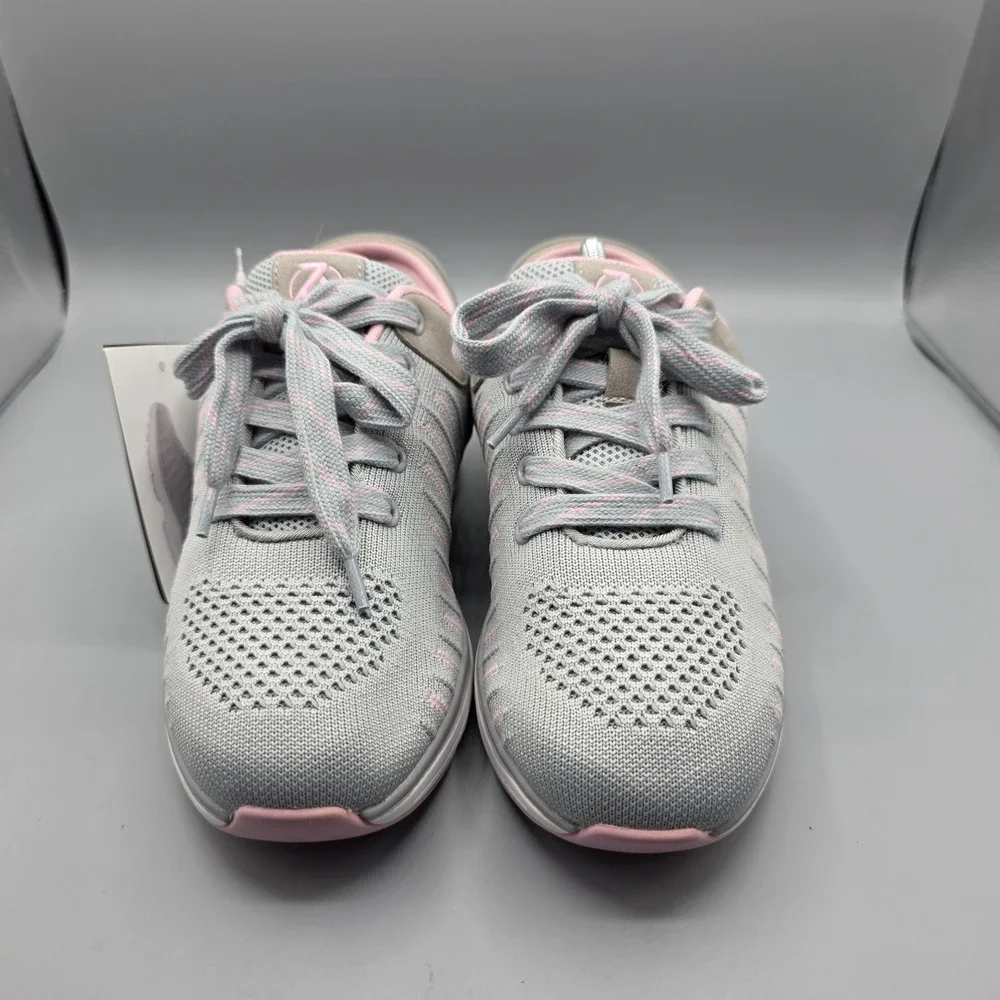 Zeba Sneakers‎ Womens 7 Gray Pink Hands Free Step In Walking Comfort Shoes NWOB